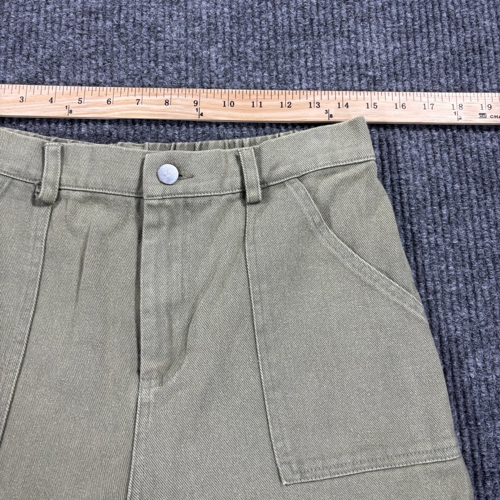 Cloud Ten Jogger Pants Women Large Olive Green High Rise Cotton Twill CP10439Y - Picture 3 of 12